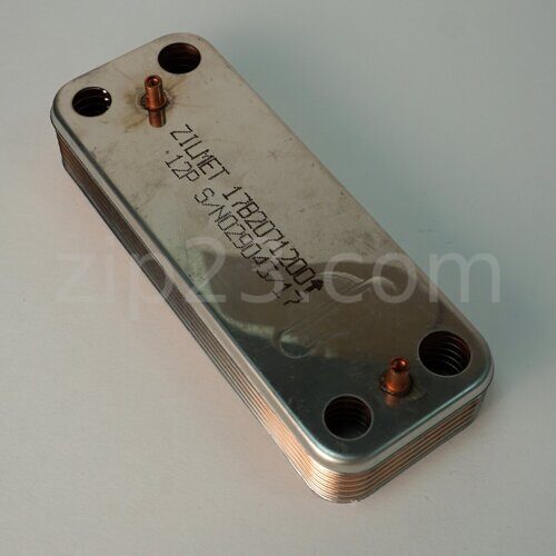 Теплообменник ГВС Zilmet 12 пластин 156мм. Baxi 5686670/5653660 - 17B2071200